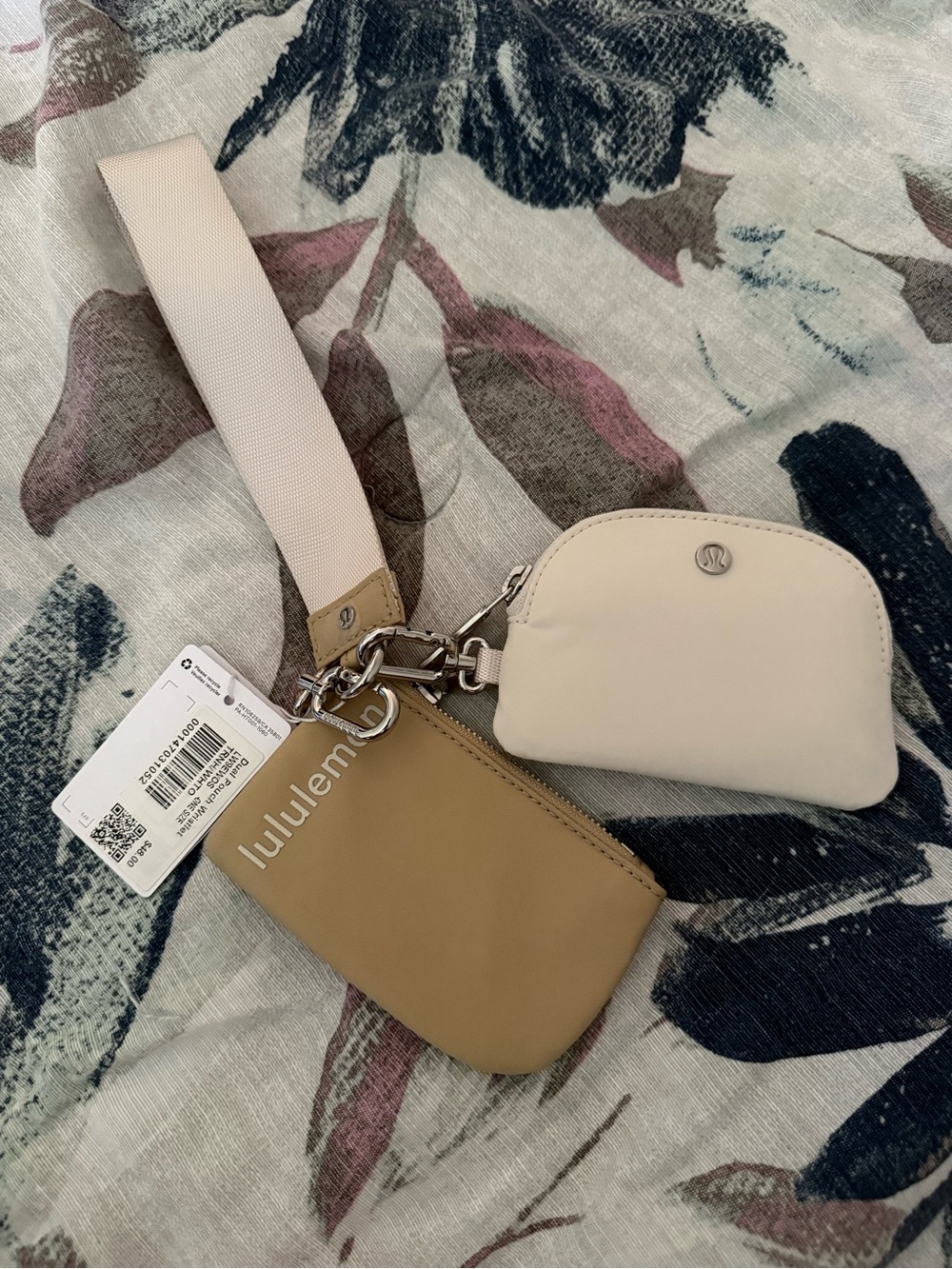 lululemon athletica Dual Pouch Wristlet in White Opal/Trench